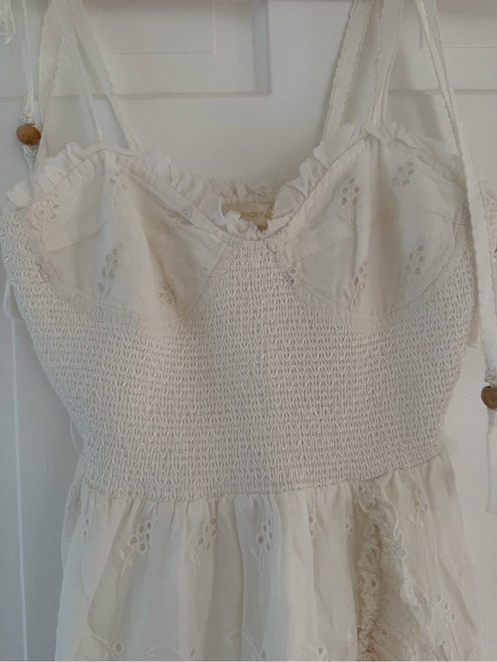 LoveShackFancy White Olani Mini Dress XS - Picture 7 of 8